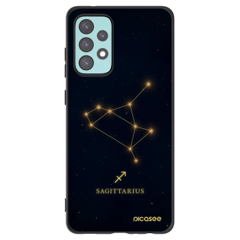 Picasee Samsung Galaxy A72 A725F Hülle - Schwarzes Silikon - SAGITTARIUS