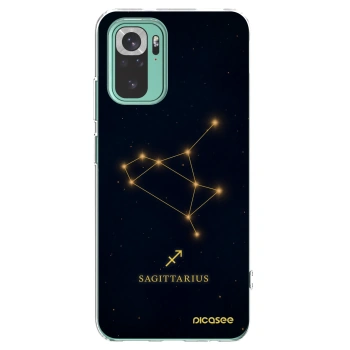 Picasee Xiaomi Redmi Note 10 Pro Hülle - Transparentes Silikon - SAGITTARIUS