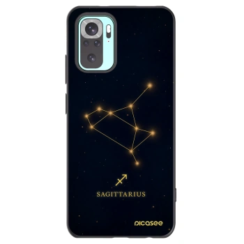 Picasee Xiaomi Redmi Note 10 Pro Hülle - Schwarzes Silikon - SAGITTARIUS