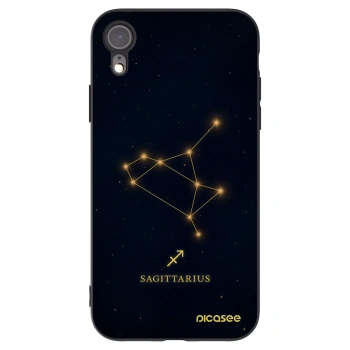 Picasee Apple iPhone XR Hülle - Schwarzes Silikon - SAGITTARIUS