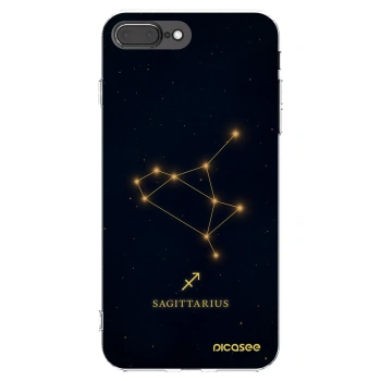 Picasee Apple iPhone 7 Plus Hülle - Transparentes Silikon - SAGITTARIUS