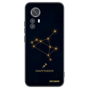 Picasee Xiaomi 12 Pro Hülle - Schwarzes Silikon - SAGITTARIUS
