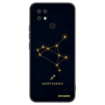 Picasee Xiaomi Redmi 10C Hülle - Schwarzes Silikon - SAGITTARIUS