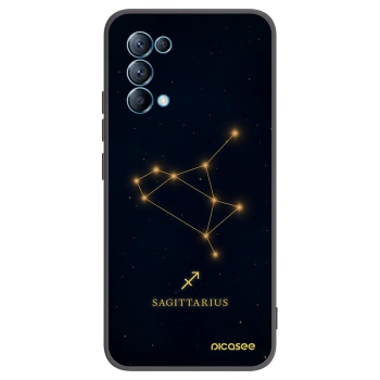 Picasee OPPO Reno 5 5G Hülle - Schwarzes Silikon - SAGITTARIUS