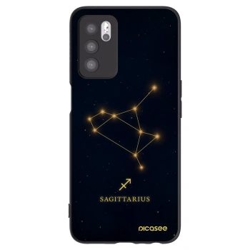 Picasee OPPO A16 Hülle - Schwarzes Silikon - SAGITTARIUS