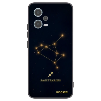 Picasee Xiaomi Redmi Note 12 5G Hülle - Schwarzes Silikon - SAGITTARIUS