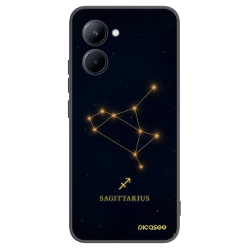 Picasee Realme C33 (2023) Hülle - Schwarzes Silikon - SAGITTARIUS