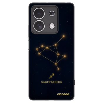 Picasee Xiaomi Redmi Note 13 4G Hülle - Schwarzes Silikon - SAGITTARIUS