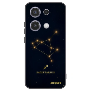 Picasee Xiaomi Redmi Note 14S Hülle - Schwarzes Silikon - SAGITTARIUS
