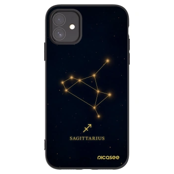 Picasee Apple iPhone 11 Hülle - Schwarzes Silikon - SAGITTARIUS