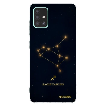 Picasee Samsung Galaxy A51 A515F Hülle - Transparentes Silikon - SAGITTARIUS