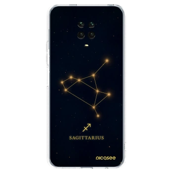Picasee Xiaomi Redmi Note 9 Pro Hülle - Transparentes Silikon - SAGITTARIUS