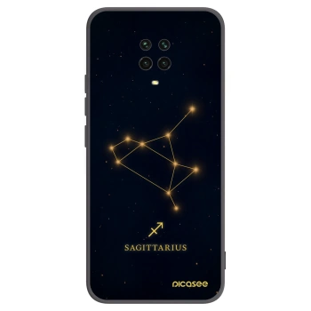 Picasee Xiaomi Redmi Note 9 Pro Hülle - Schwarzes Silikon - SAGITTARIUS