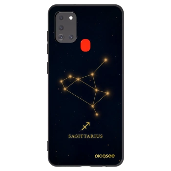 Picasee Samsung Galaxy A21s Hülle - Schwarzes Silikon - SAGITTARIUS