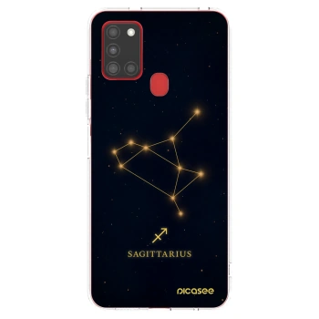 Picasee Samsung Galaxy A21s Hülle - Transparentes Silikon - SAGITTARIUS