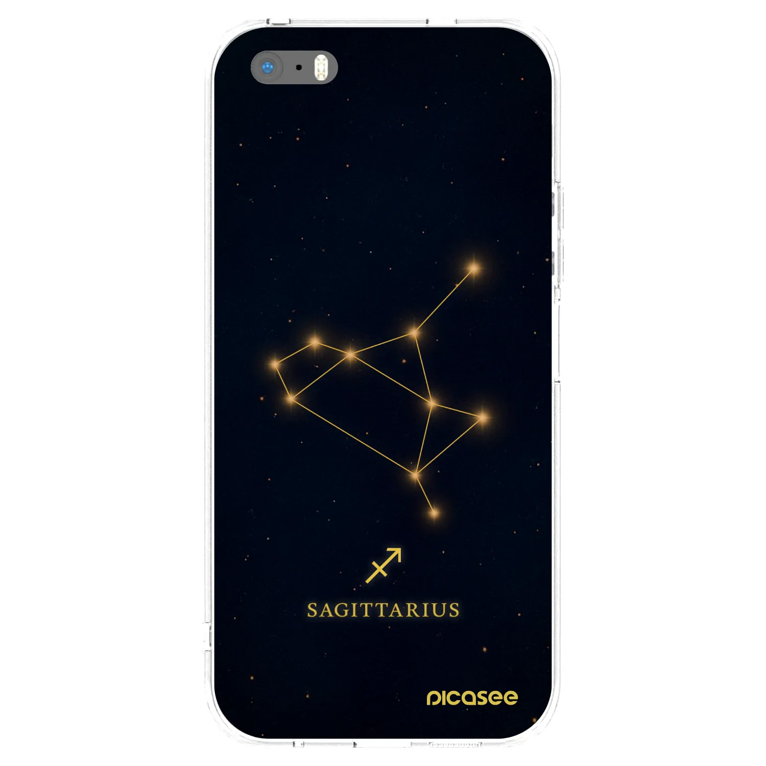 Picasee Apple iPhone 5/5S/SE Hülle - Transparentes Silikon - SAGITTARIUS