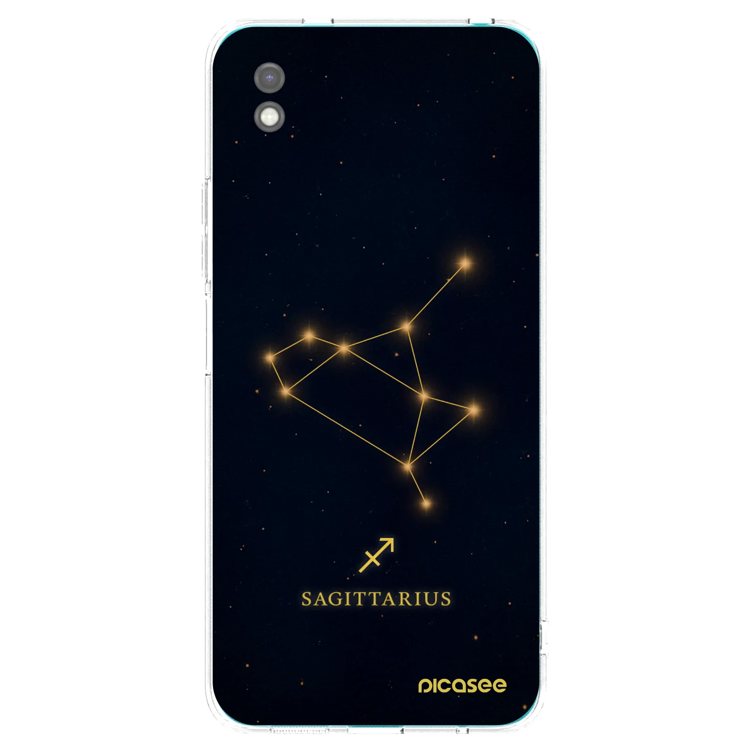 Picasee Xiaomi Redmi 9A Hülle - Schwarzes Silikon - SAGITTARIUS