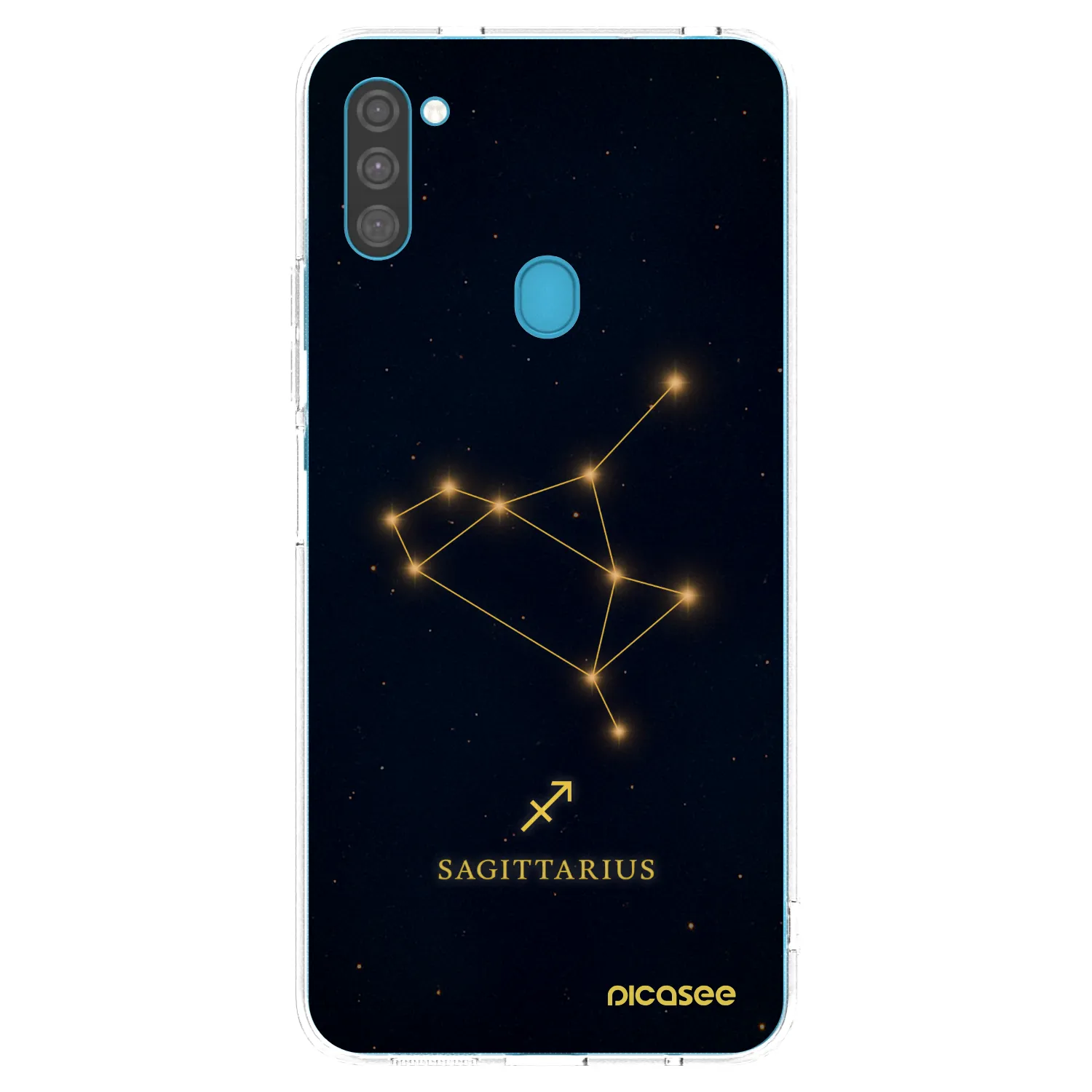 Picasee Samsung Galaxy M11 Hülle - Transparentes Silikon - SAGITTARIUS