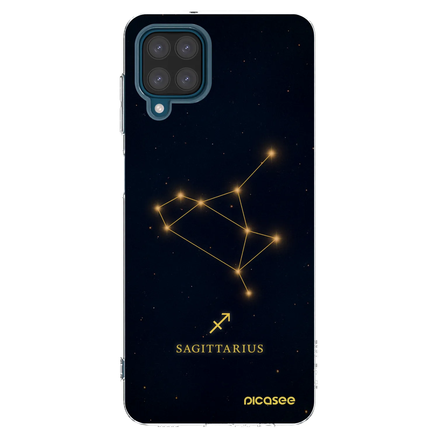 Picasee Samsung Galaxy A12 A125F Hülle - Transparentes Silikon - SAGITTARIUS
