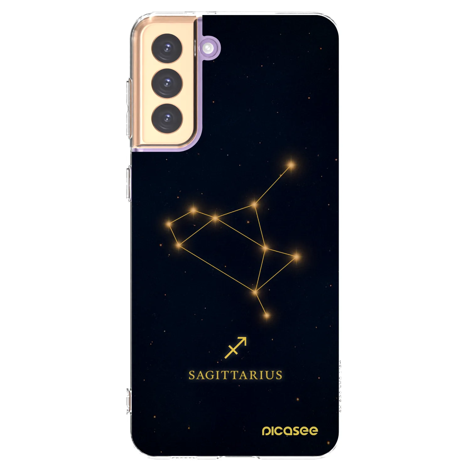 Picasee Samsung Galaxy S21+ 5G G996F Hülle - Transparentes Silikon - SAGITTARIUS