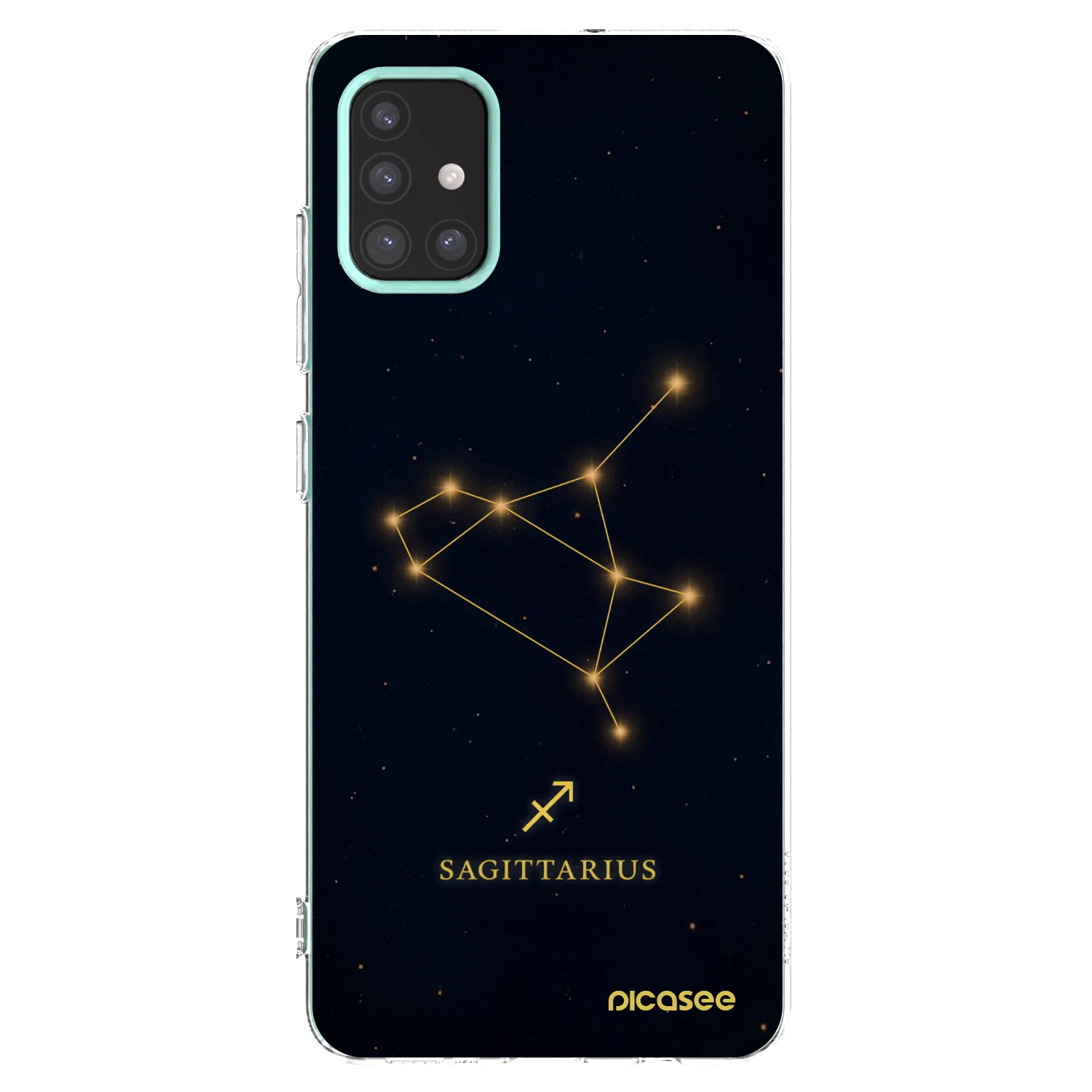 Picasee Samsung Galaxy M31s Hülle - Transparentes Silikon - SAGITTARIUS