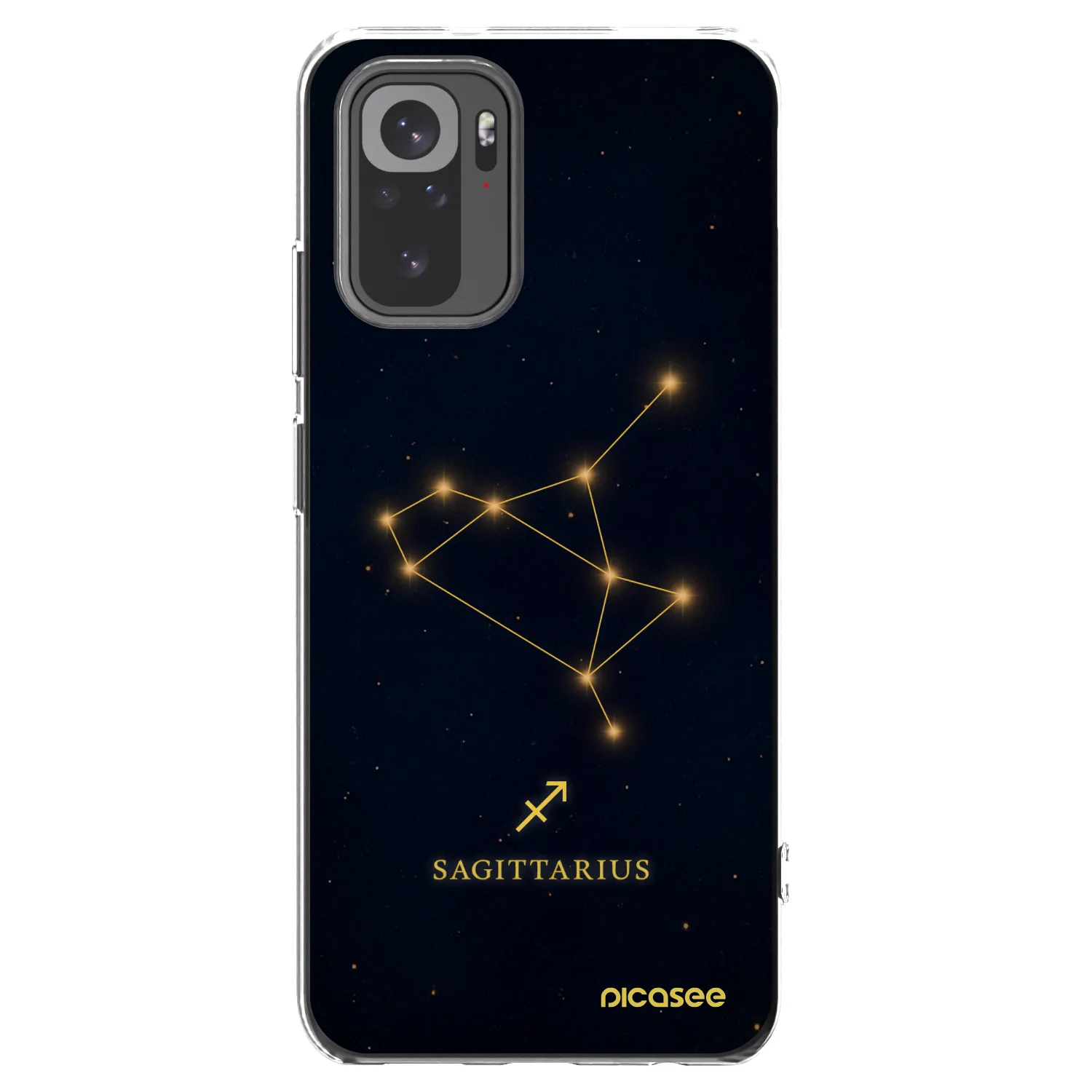 Picasee Xiaomi Redmi Note 10 Hülle - Transparentes Silikon - SAGITTARIUS