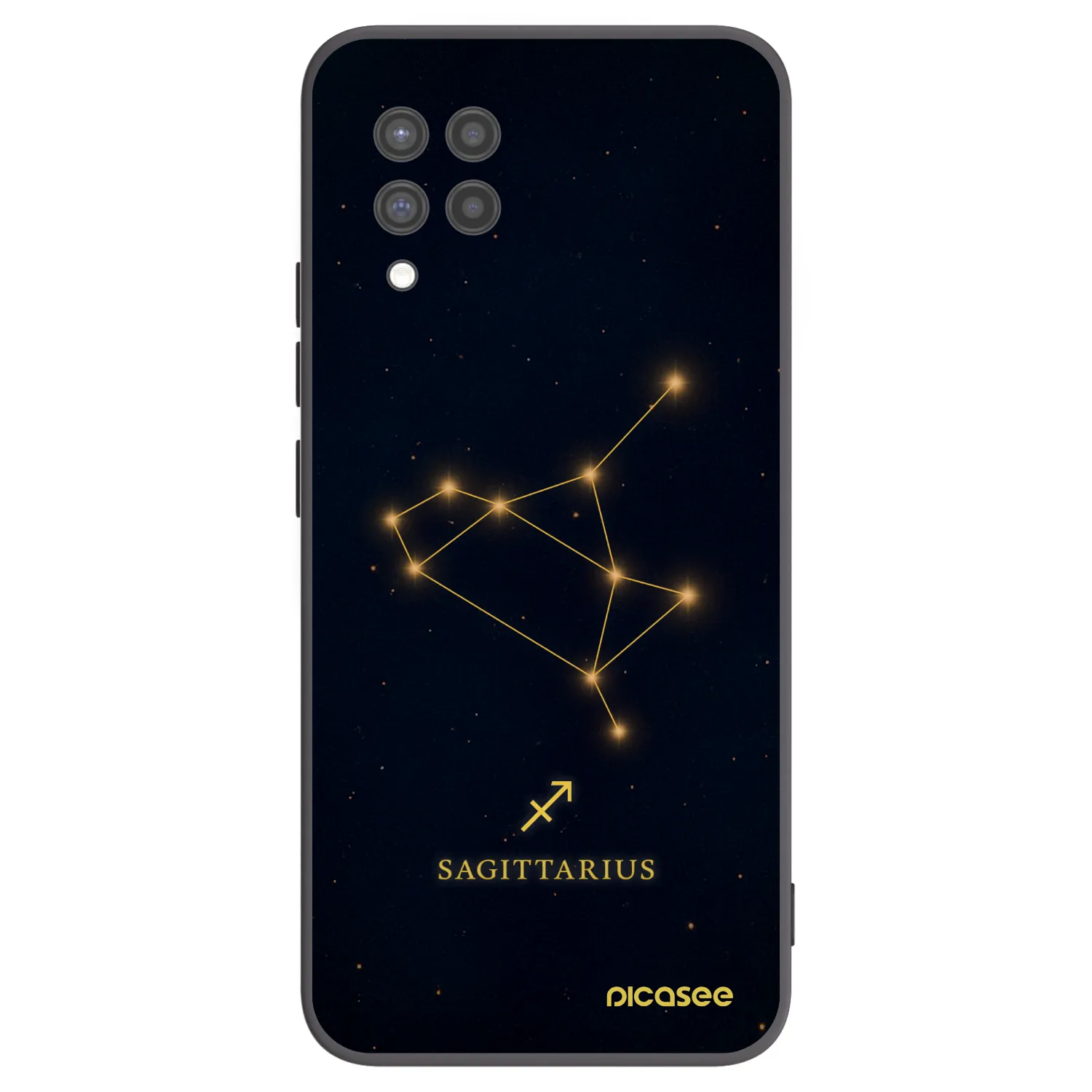 Picasee Samsung Galaxy A42 A426B Hülle - Schwarzes Silikon - SAGITTARIUS