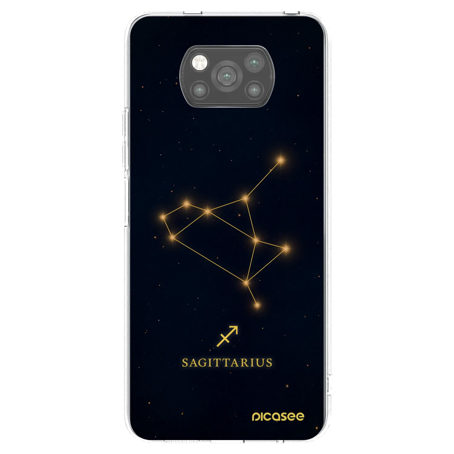 Picasee Xiaomi Poco X3 Pro Hülle - Schwarzes Silikon - SAGITTARIUS