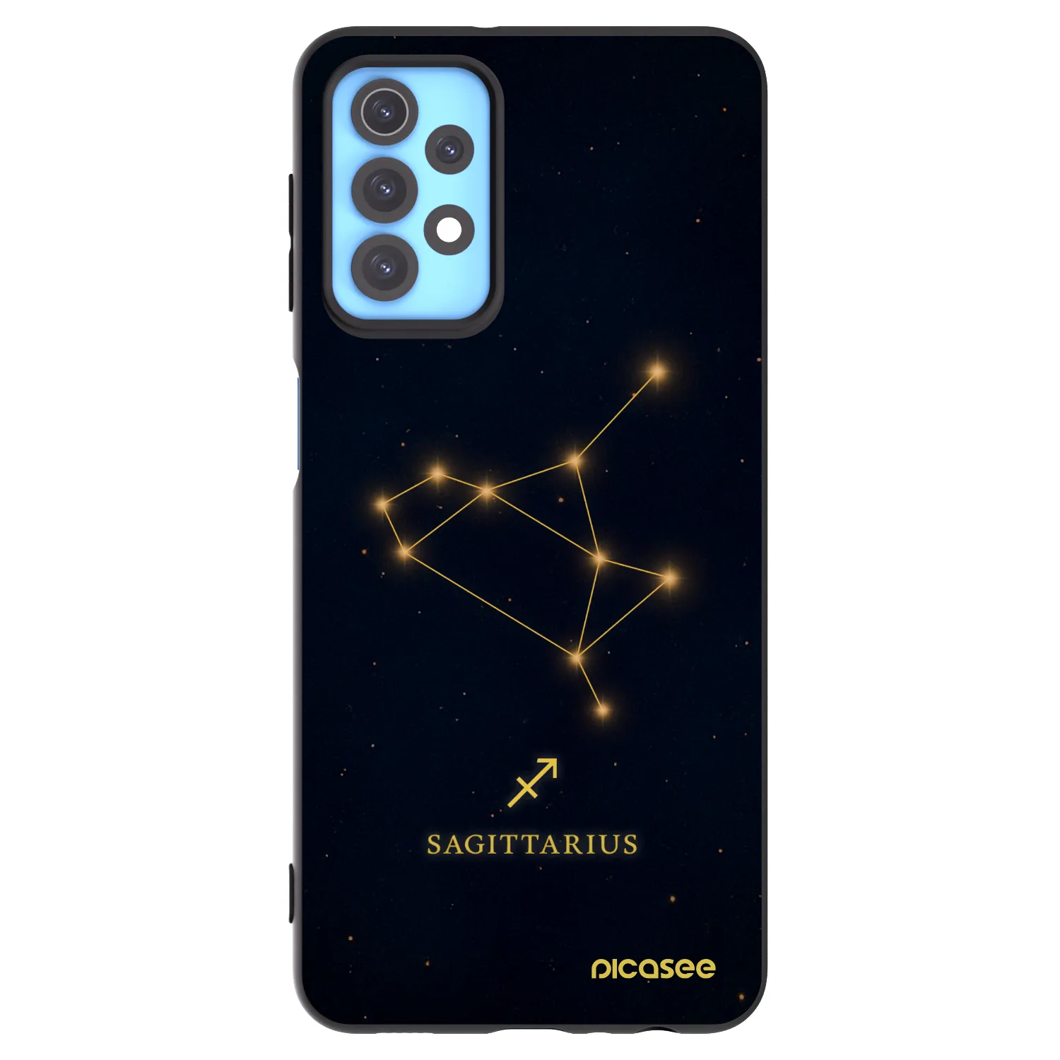 Picasee Samsung Galaxy A32 4G SM-A325F Hülle - Schwarzes Silikon - SAGITTARIUS
