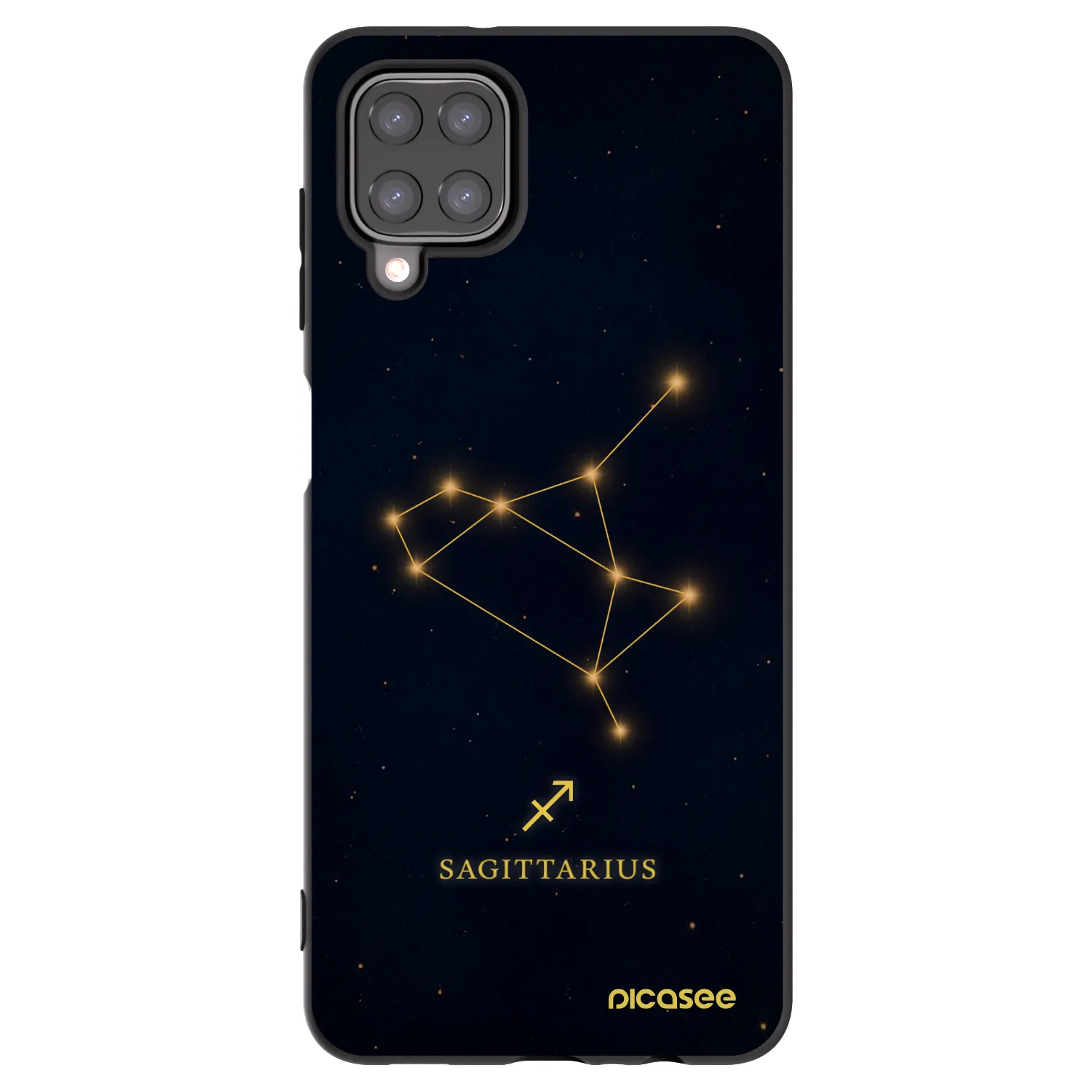 Picasee Samsung Galaxy M12 M127F Hülle - Schwarzes Silikon - SAGITTARIUS