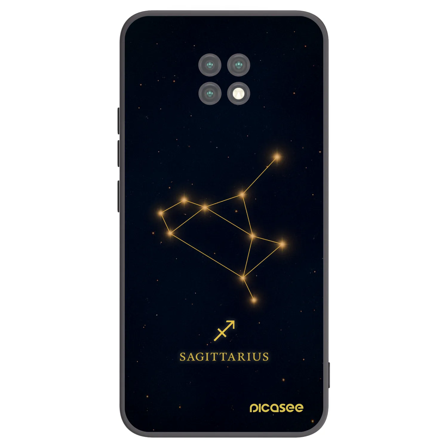 Picasee Xiaomi Redmi Note 9T Hülle - Schwarzes Silikon - SAGITTARIUS