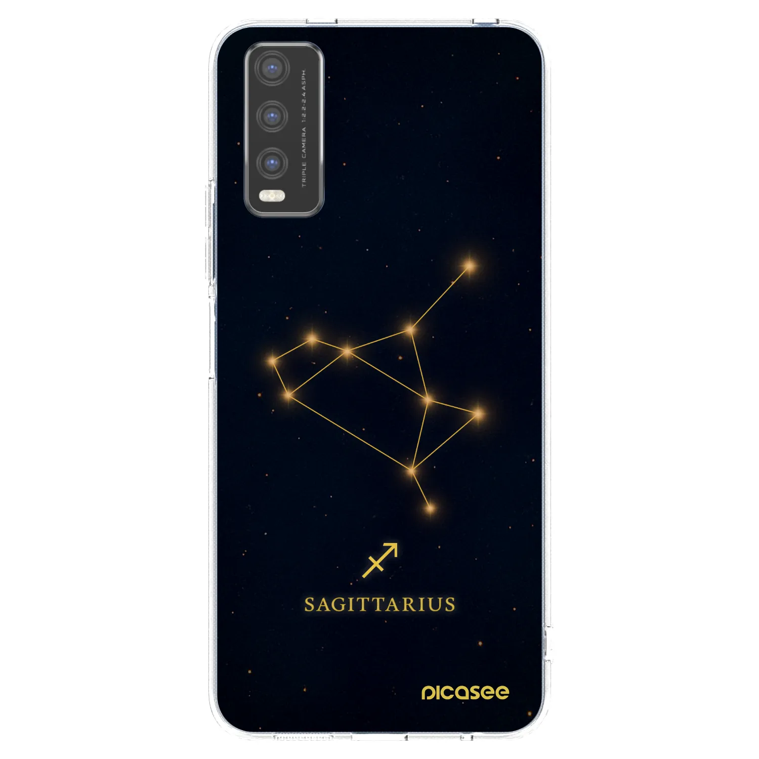 Picasee Vivo Y20s Hülle - Transparentes Silikon - SAGITTARIUS