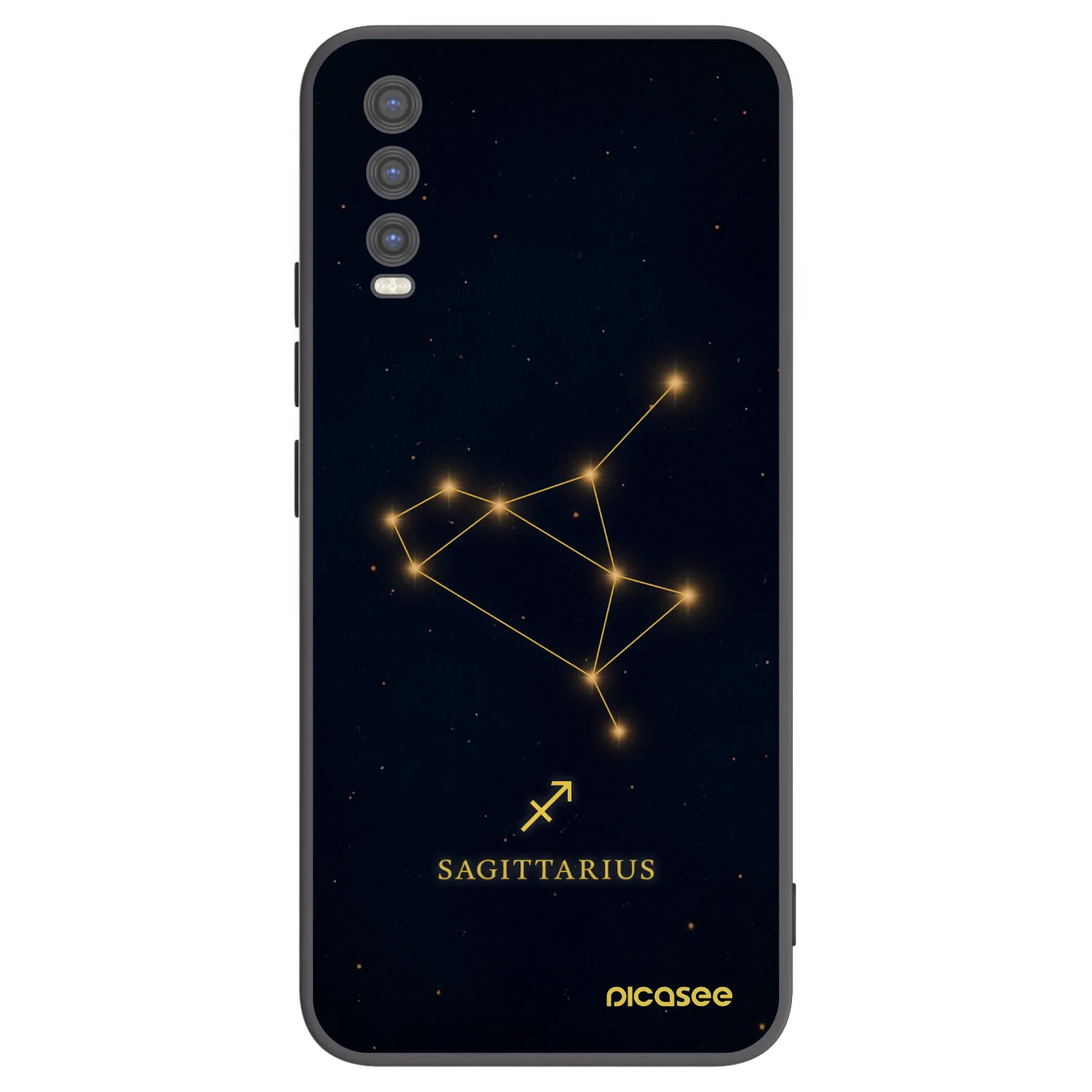 Picasee Vivo Y20s Hülle - Schwarzes Silikon - SAGITTARIUS