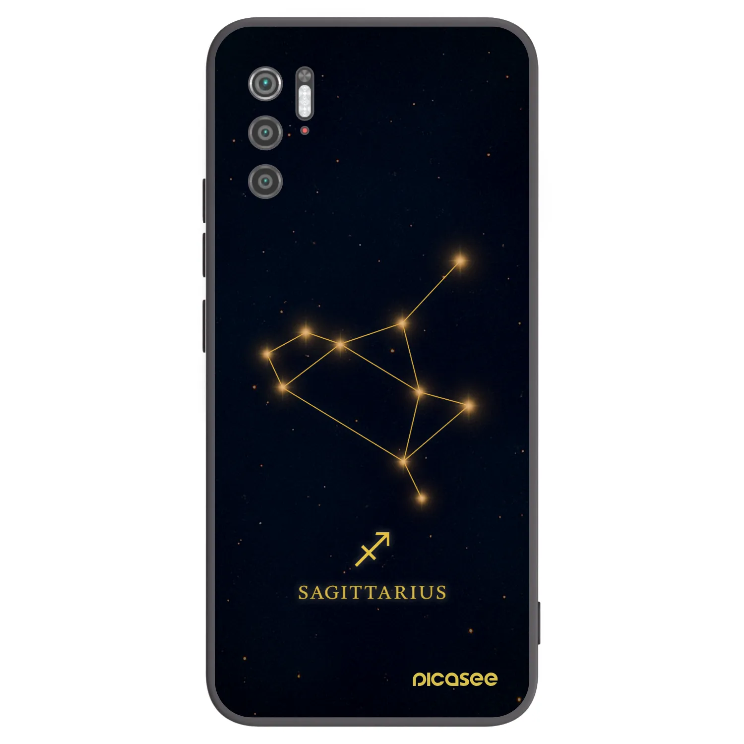 Picasee Xiaomi Poco M3 Pro 5G Hülle - Schwarzes Silikon - SAGITTARIUS