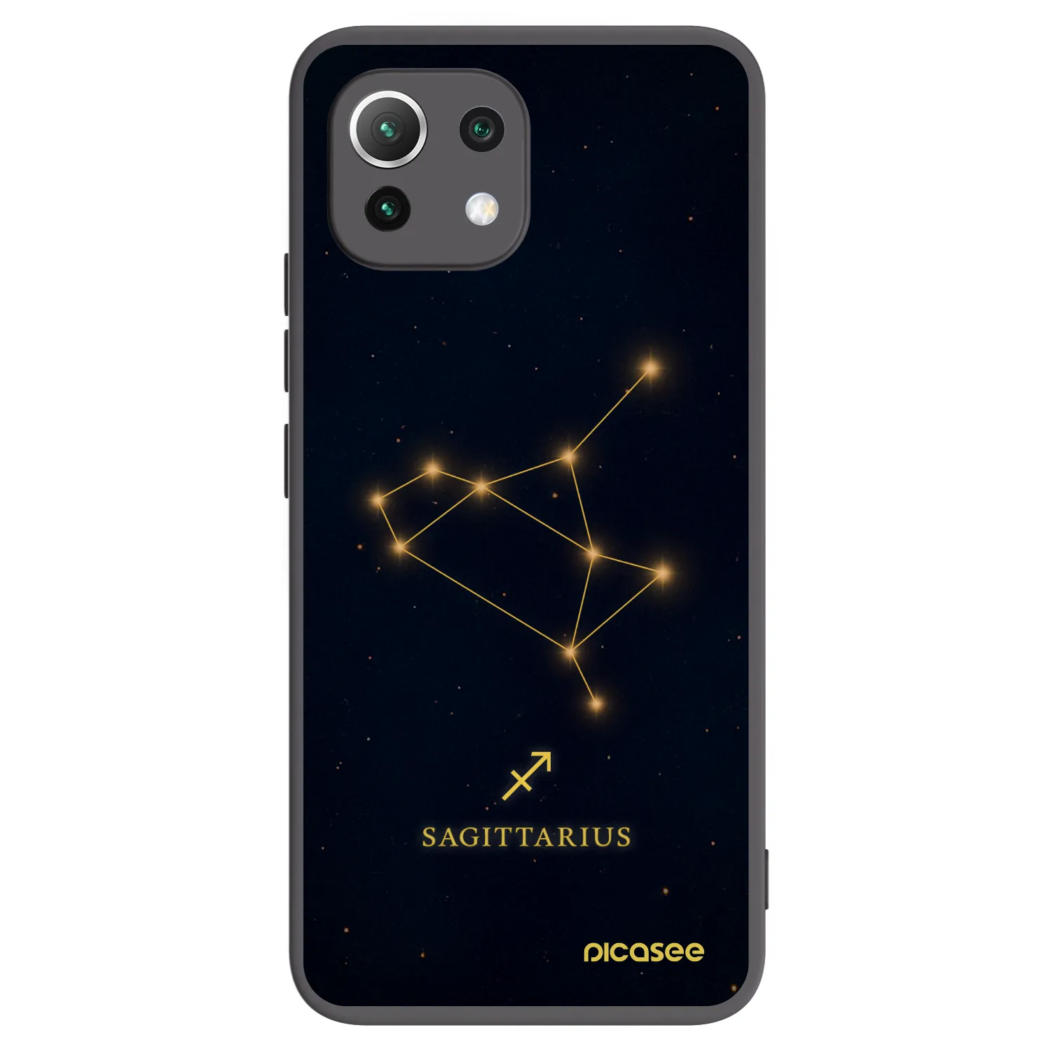 Picasee Xiaomi 11 Lite 5G NE Hülle - Schwarzes Silikon - SAGITTARIUS