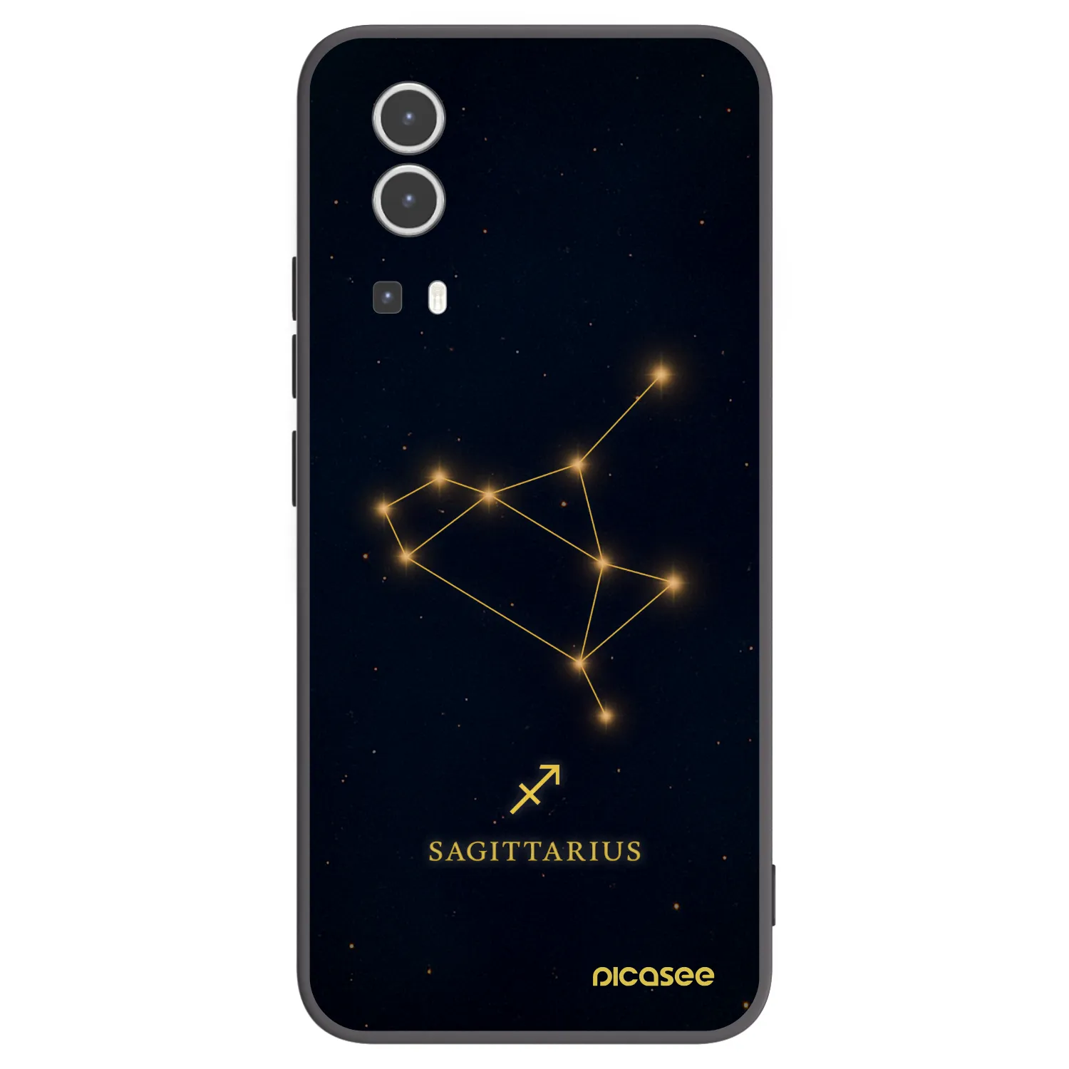 Picasee Vivo Y72 5G Hülle - Schwarzes Silikon - SAGITTARIUS
