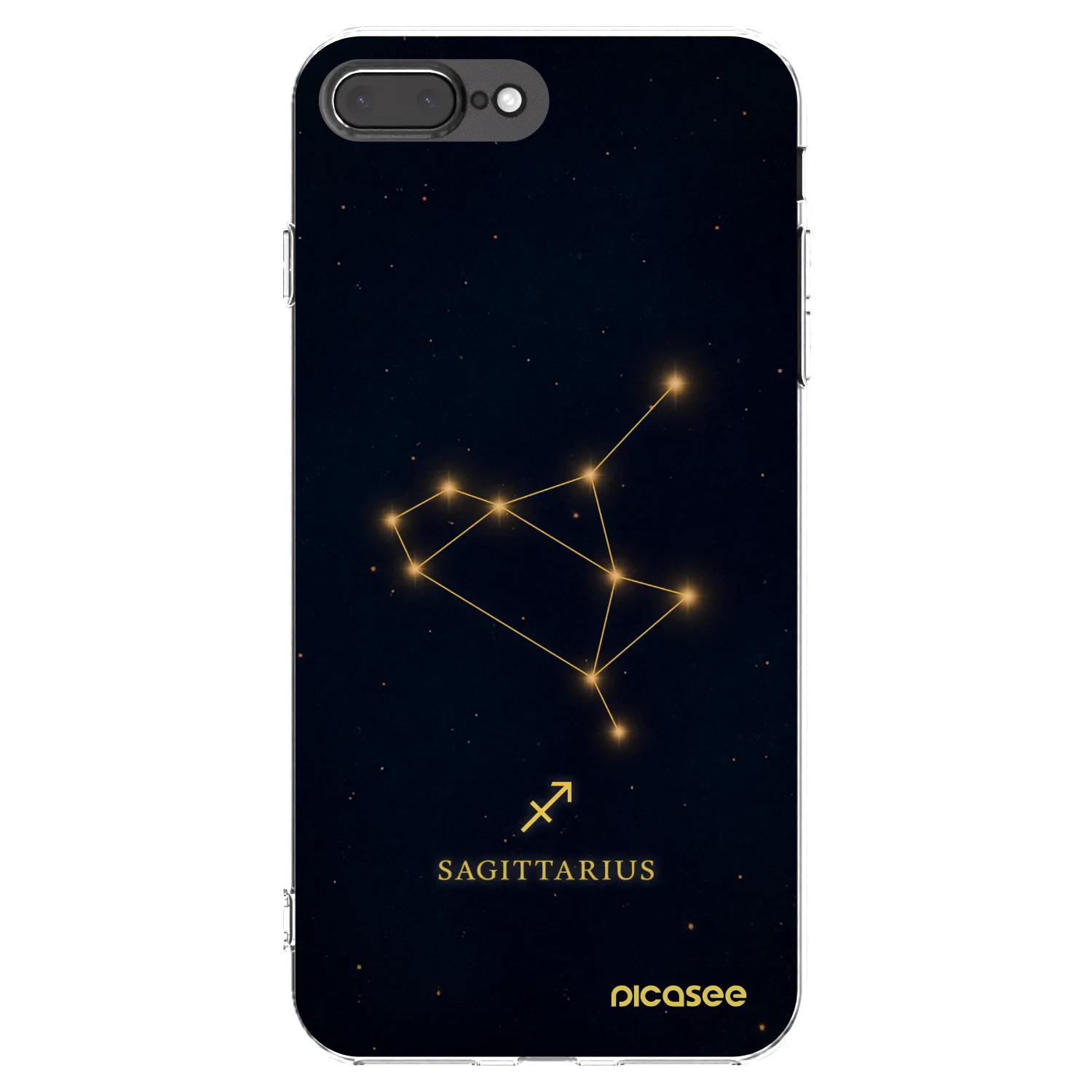 Picasee Apple iPhone 7 Plus Hülle - Transparentes Silikon - SAGITTARIUS