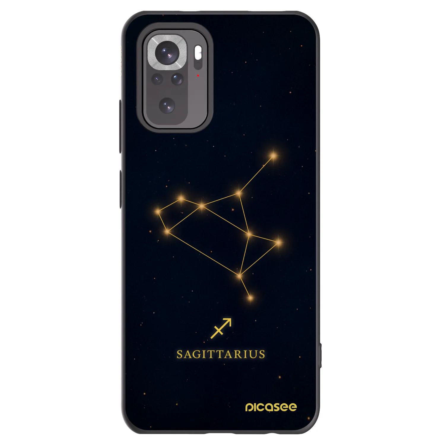 Picasee Xiaomi Redmi Note 11S 4G Hülle - Schwarzes Silikon - SAGITTARIUS