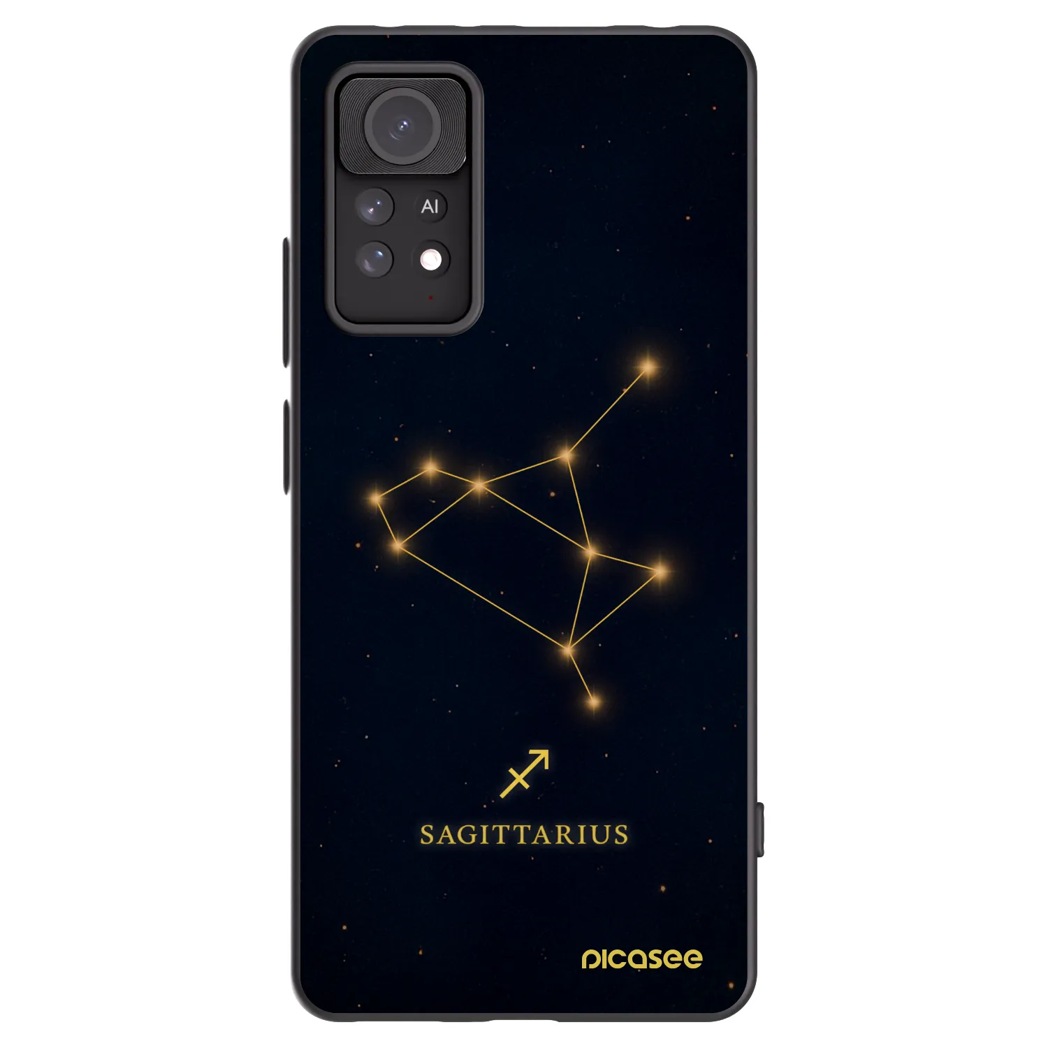 Picasee Xiaomi Redmi Note 11 Pro Hülle - Schwarzes Silikon - SAGITTARIUS