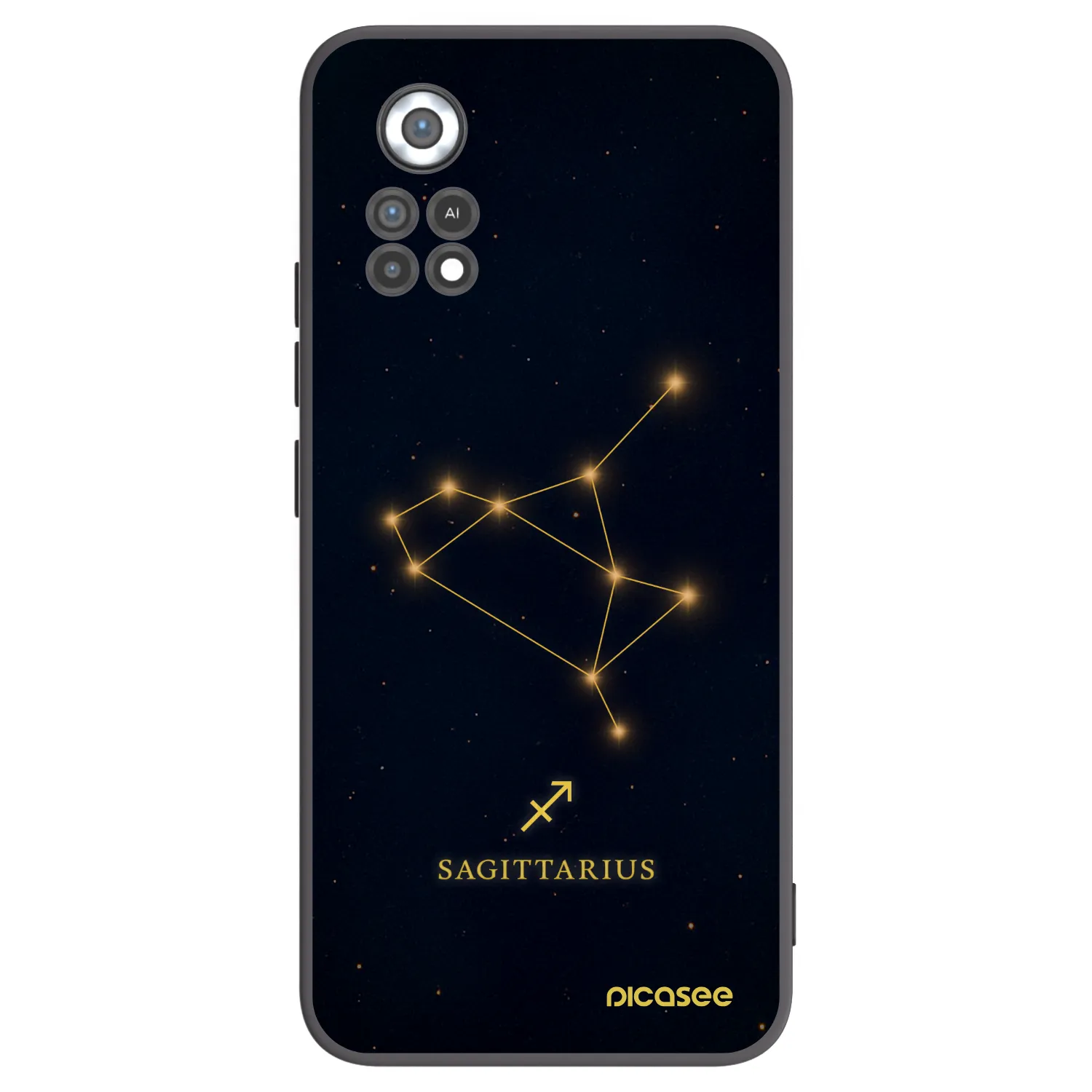 Picasee Xiaomi Poco X4 Pro 5G Hülle - Schwarzes Silikon - SAGITTARIUS
