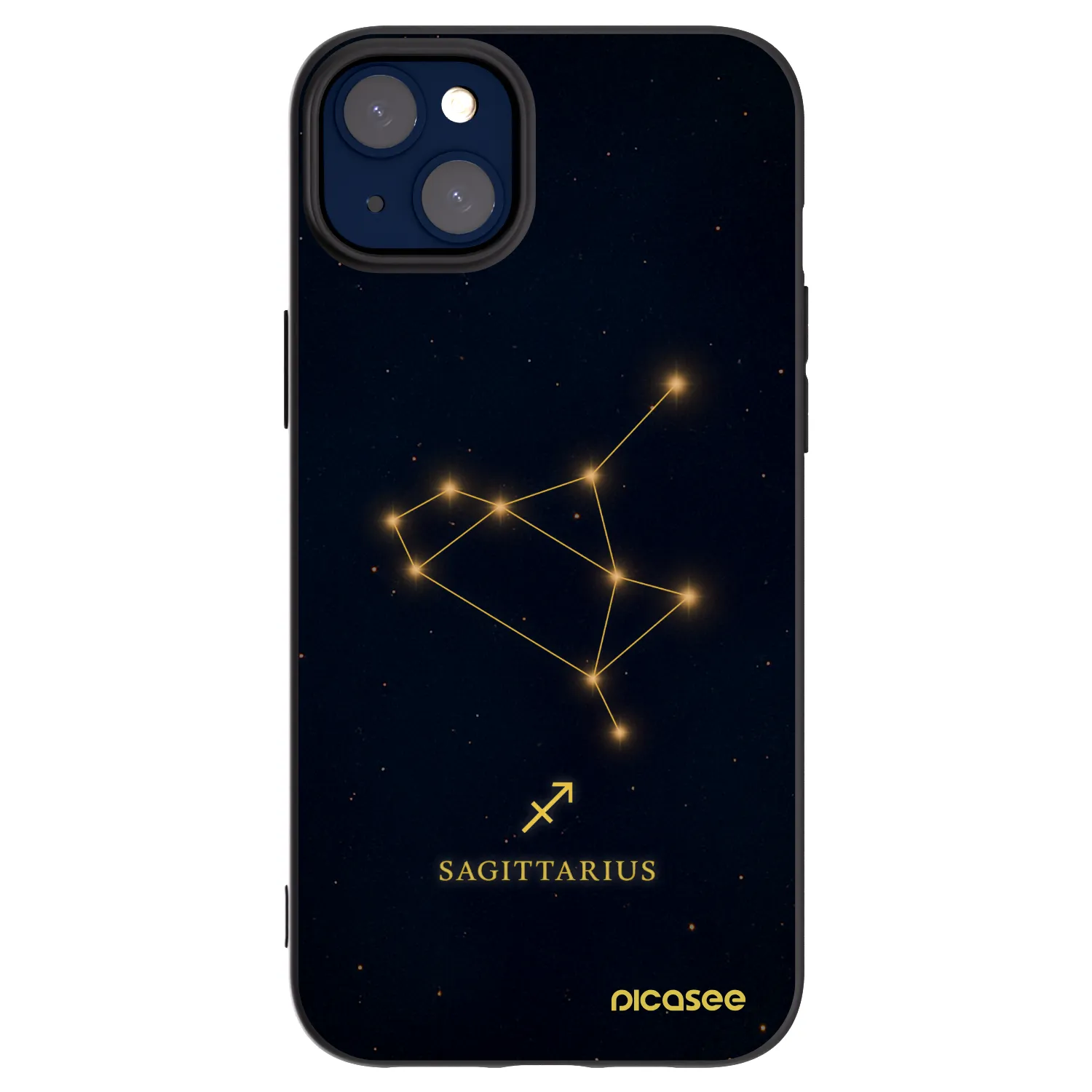 Picasee Apple iPhone 14 Plus Hülle - Schwarzes Silikon - SAGITTARIUS