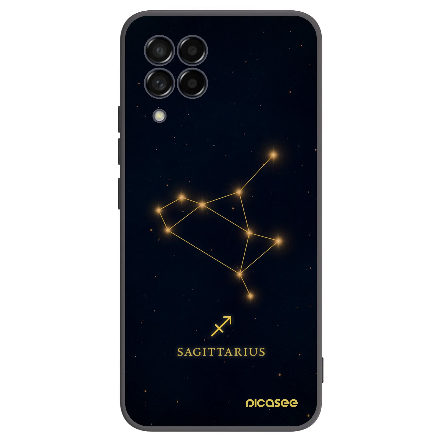 Picasee Samsung Galaxy M53 5G Hülle - Schwarzes Silikon - SAGITTARIUS
