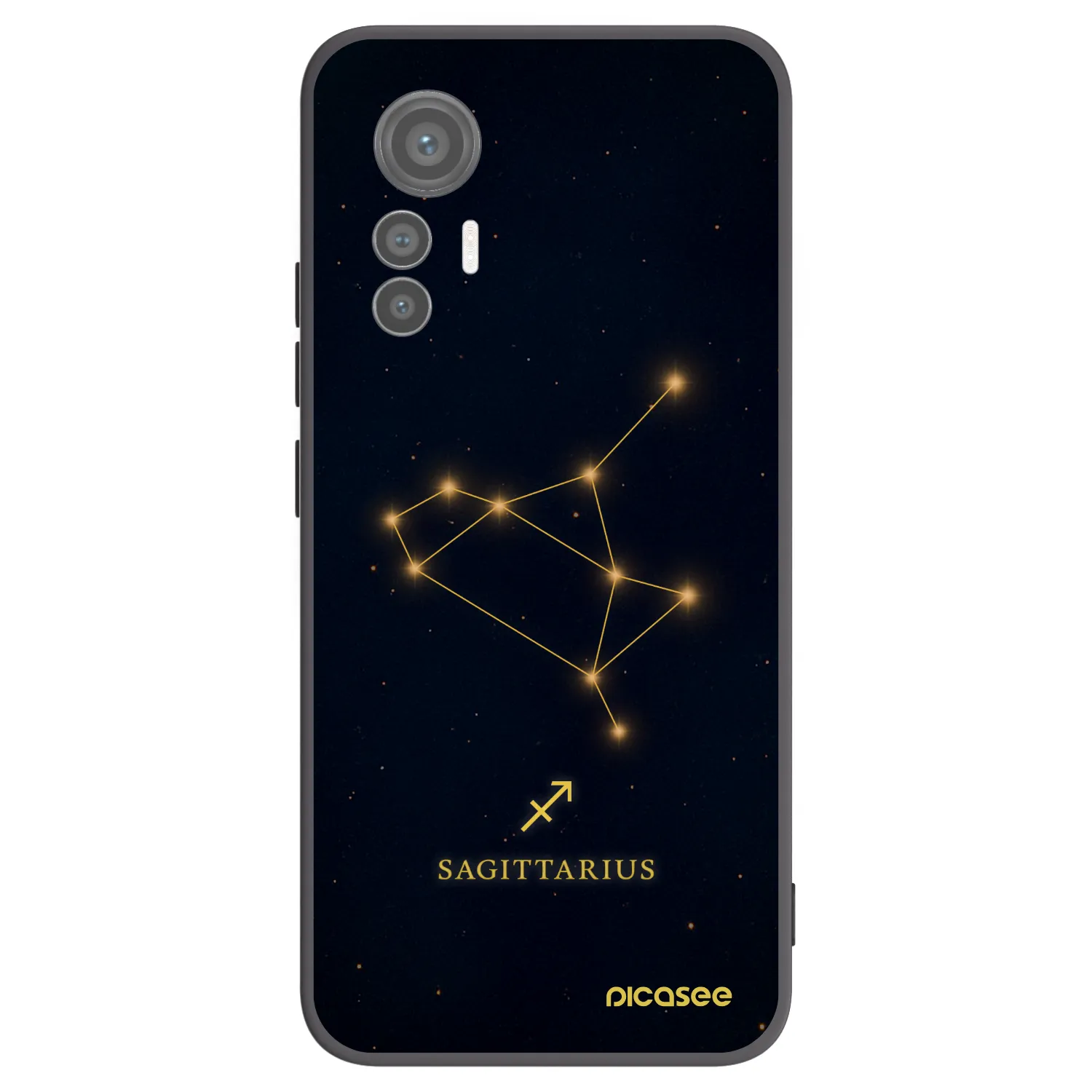 Picasee Xiaomi 12 Lite Hülle - Schwarzes Silikon - SAGITTARIUS