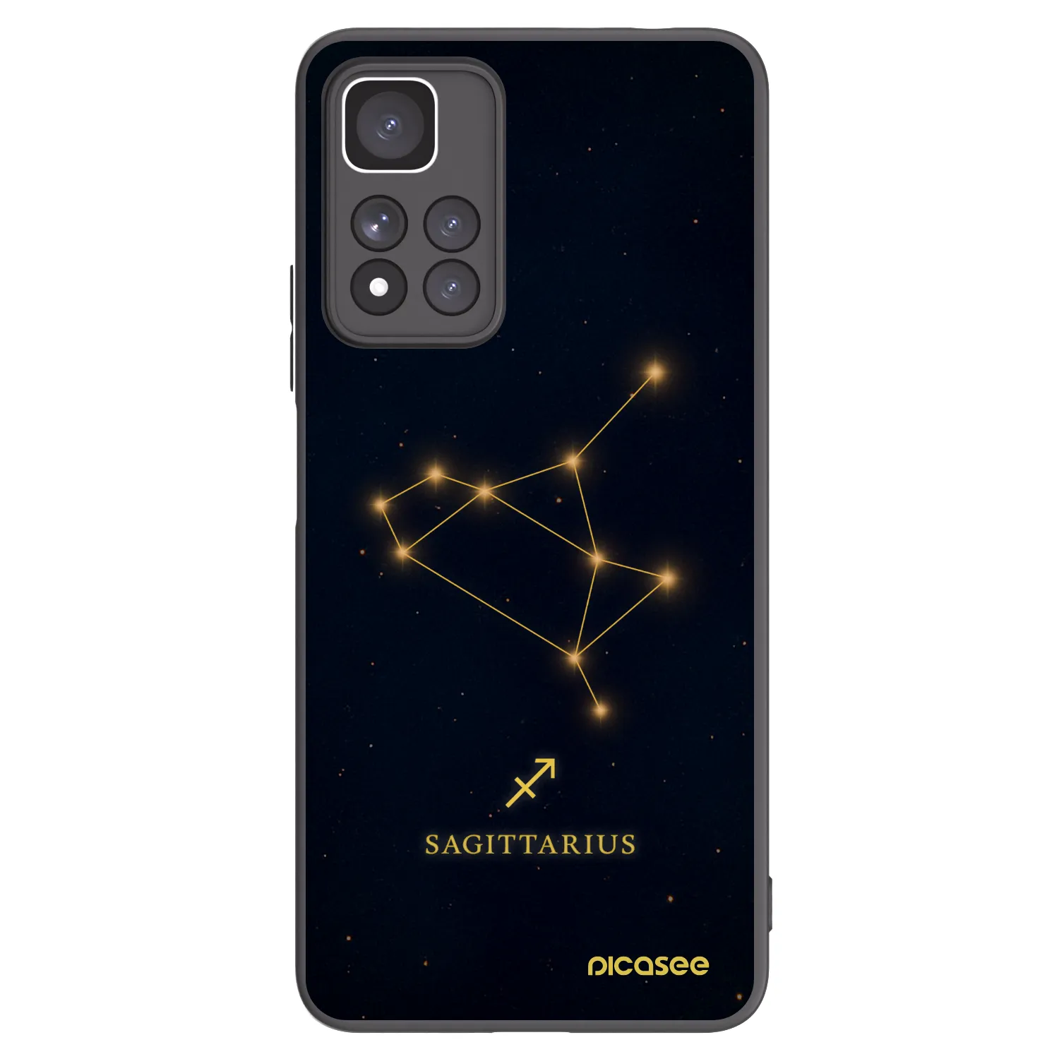 Picasee Xiaomi Redmi Note 11 Pro+ 5G Hülle - Schwarzes Silikon - SAGITTARIUS