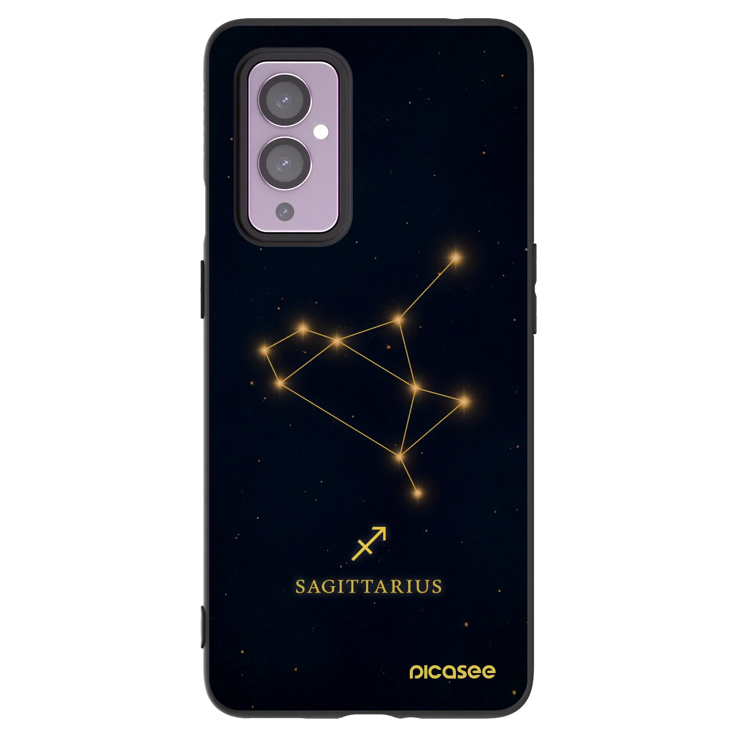 Picasee OnePlus 9 Hülle - Schwarzes Silikon - SAGITTARIUS