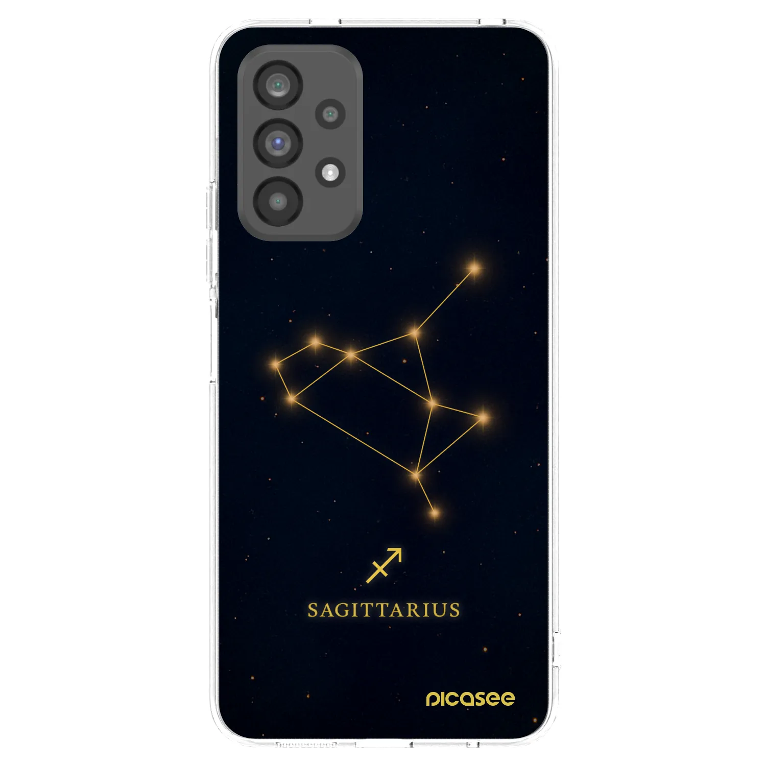 Picasee Samsung Galaxy A73 5G Hülle - Transparentes Silikon - SAGITTARIUS
