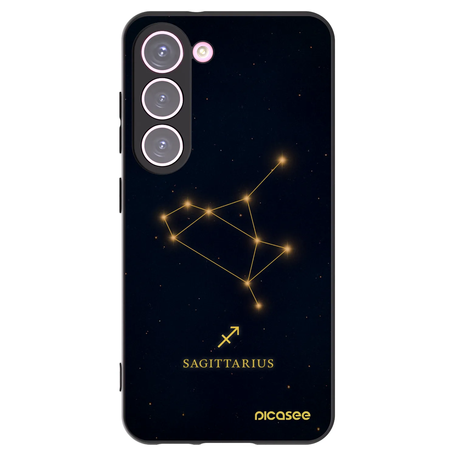 Picasee Samsung Galaxy S23 5G Hülle - Schwarzes Silikon - SAGITTARIUS