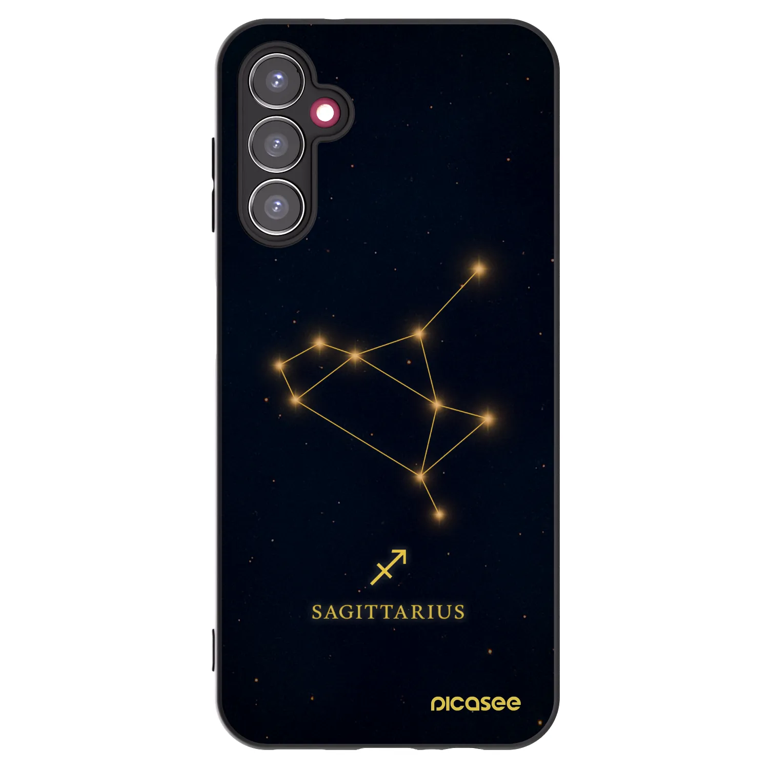Picasee Samsung Galaxy A14 4G A145R Hülle - Schwarzes Silikon - SAGITTARIUS