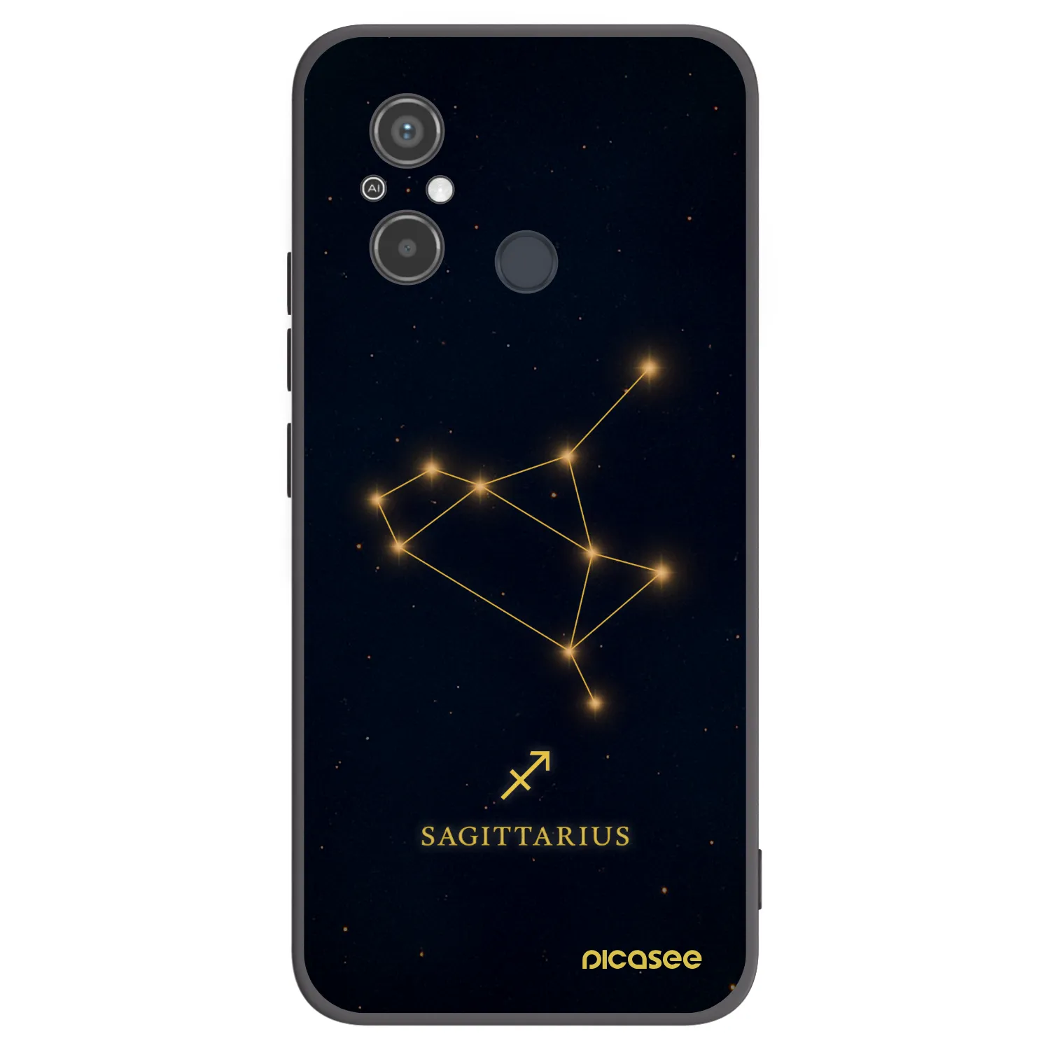 Picasee Xiaomi Redmi 12C Hülle - Schwarzes Silikon - SAGITTARIUS