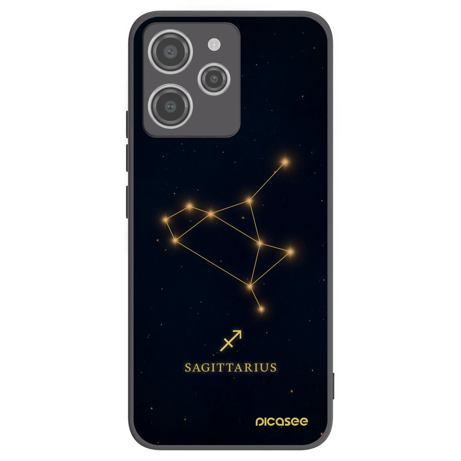 Picasee Xiaomi Redmi 12 4G Hülle - Schwarzes Silikon - SAGITTARIUS